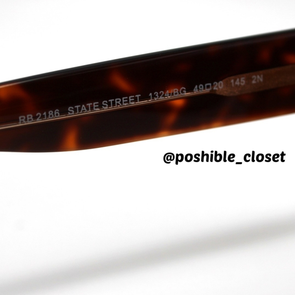 RayBan Model Display RB2186 State Street Gradient Brown Tortoise - Picture 12 of 17
